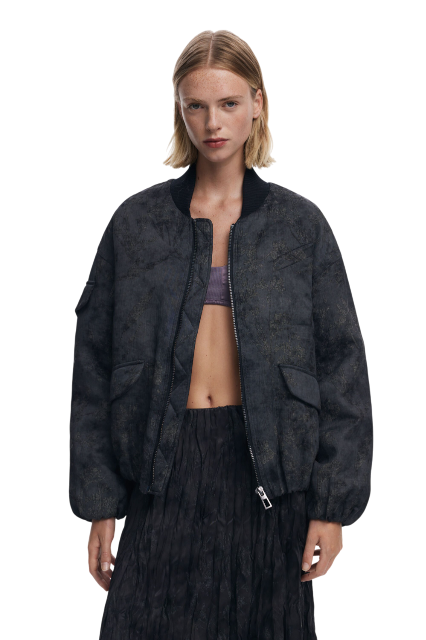 Desigual - Embroidered bomber jacket