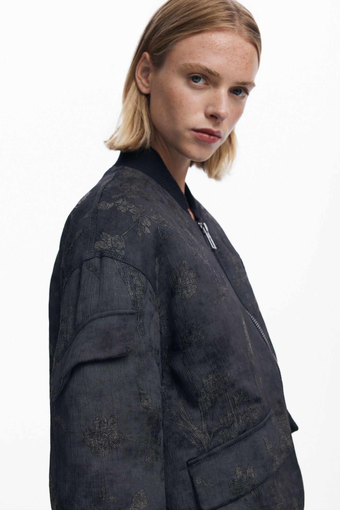 Desigual - Embroidered bomber jacket