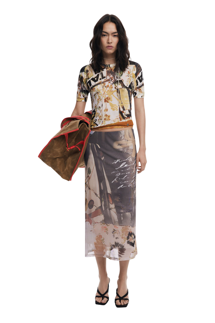 Desigual - Collage tulle skirt