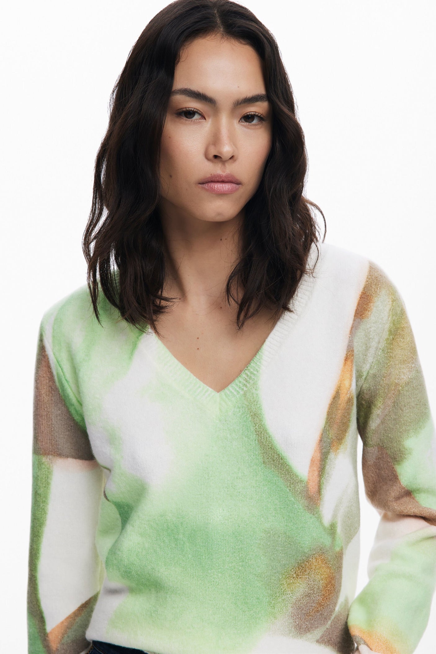 Desigual - Soft V-neck sweater