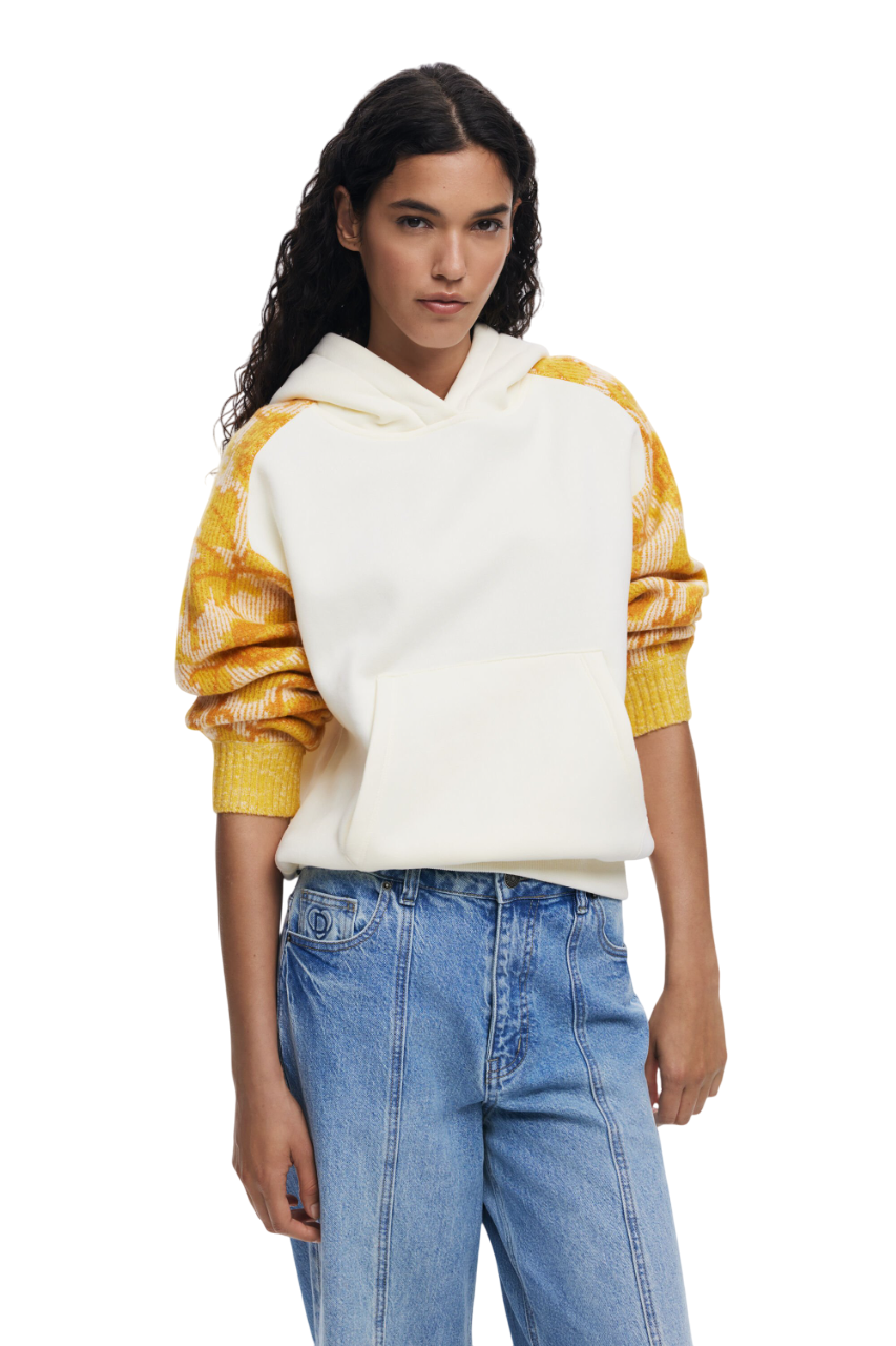 Desigual - Jacquard sleeve sweatshirt