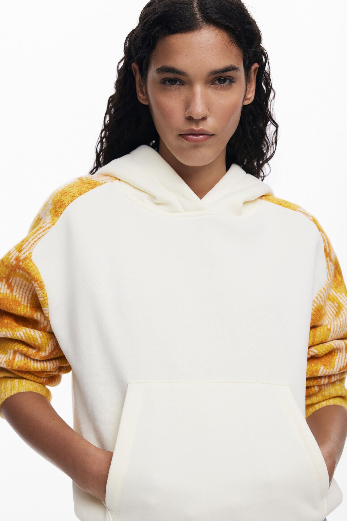 Desigual - Jacquard sleeve sweatshirt