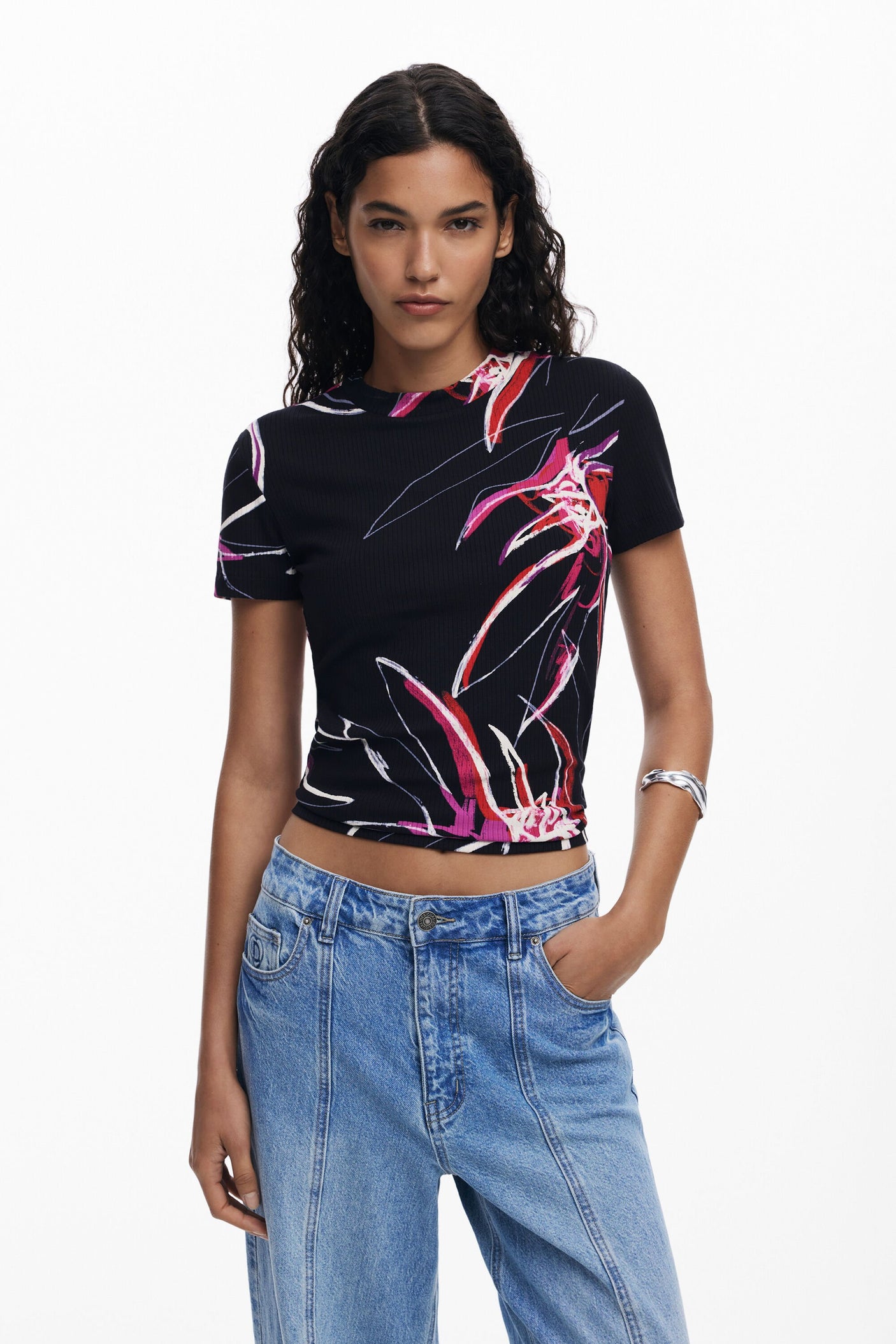 Desigual - Abstract floral T-shirt