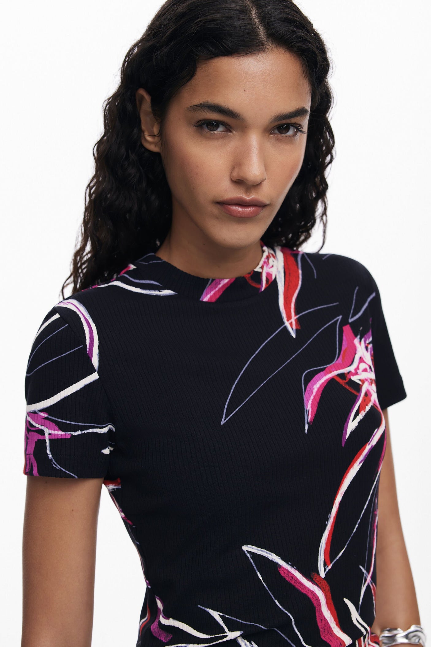 Desigual - Abstract floral T-shirt
