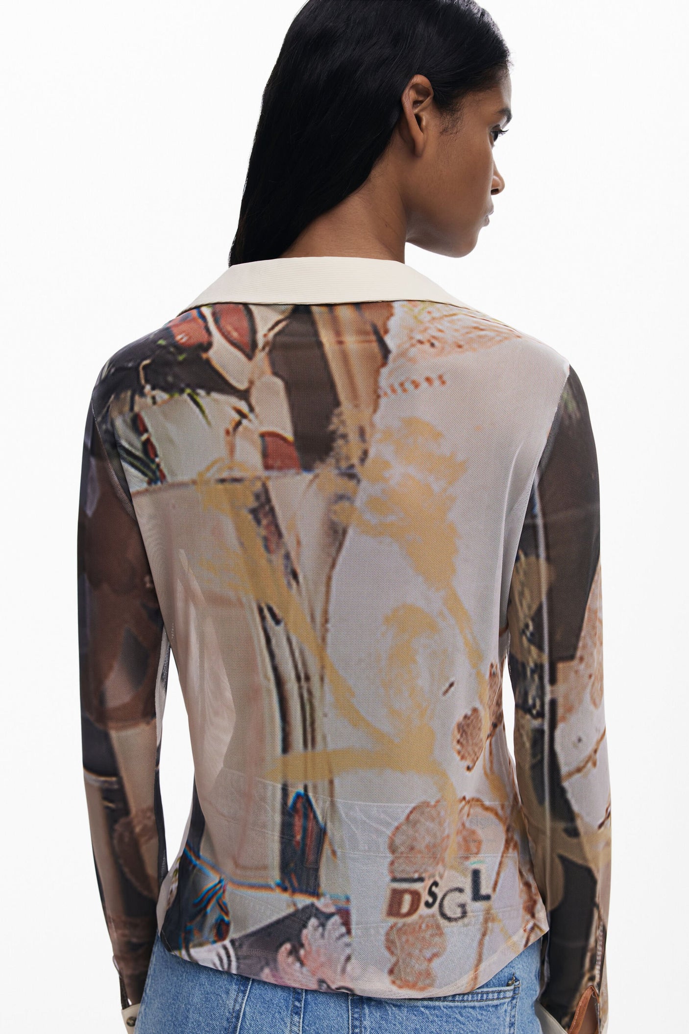 Desigual - Chiffon cuff T-shirt