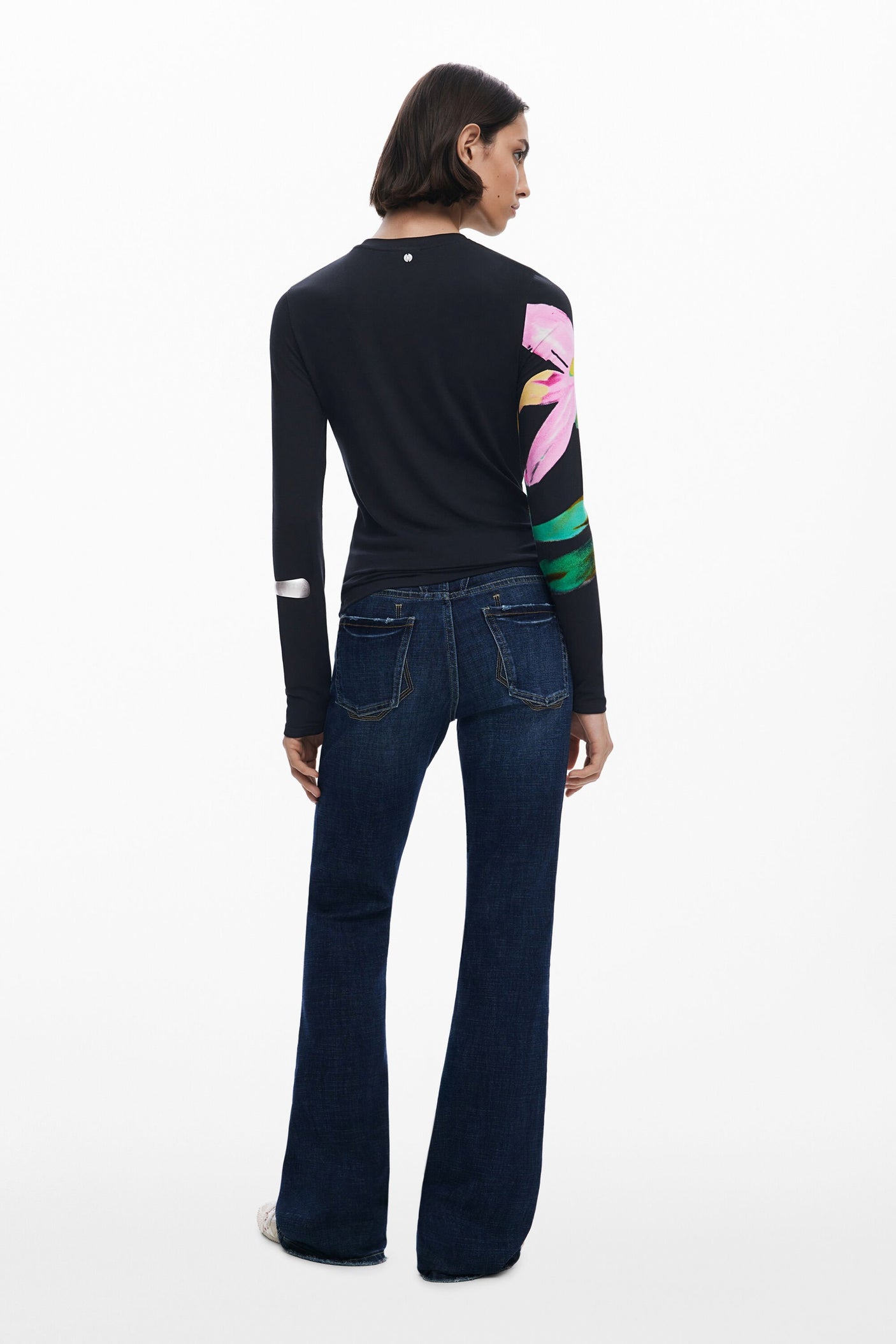 Desigual - Long-sleeve floral T-shirt