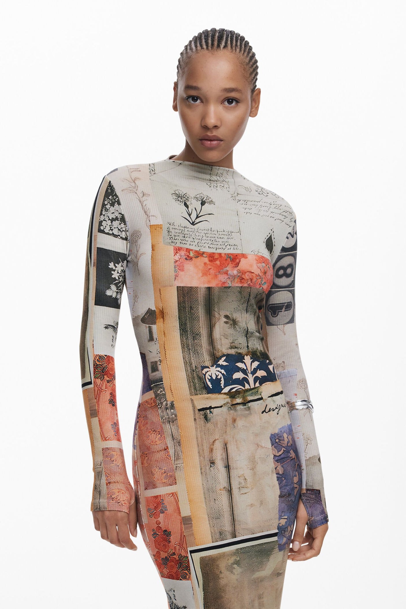 Desigual - Collage fitted dress