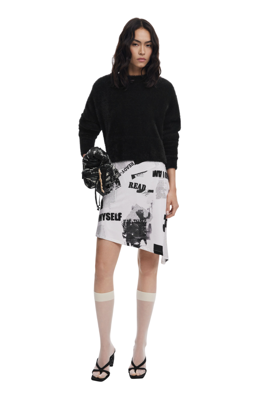 Desigual - 2-in-1 newspaper dress