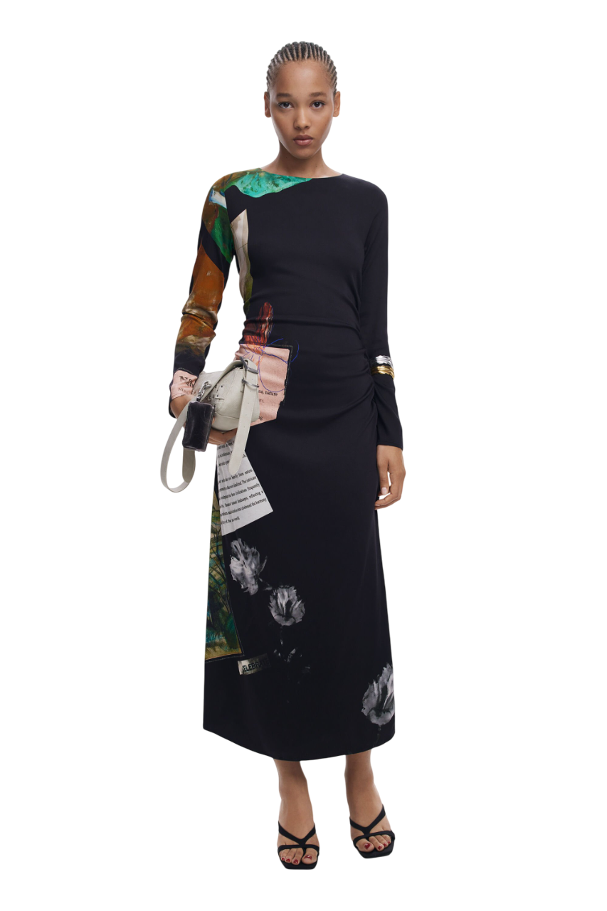 Desigual - Collage asymmetrical dress