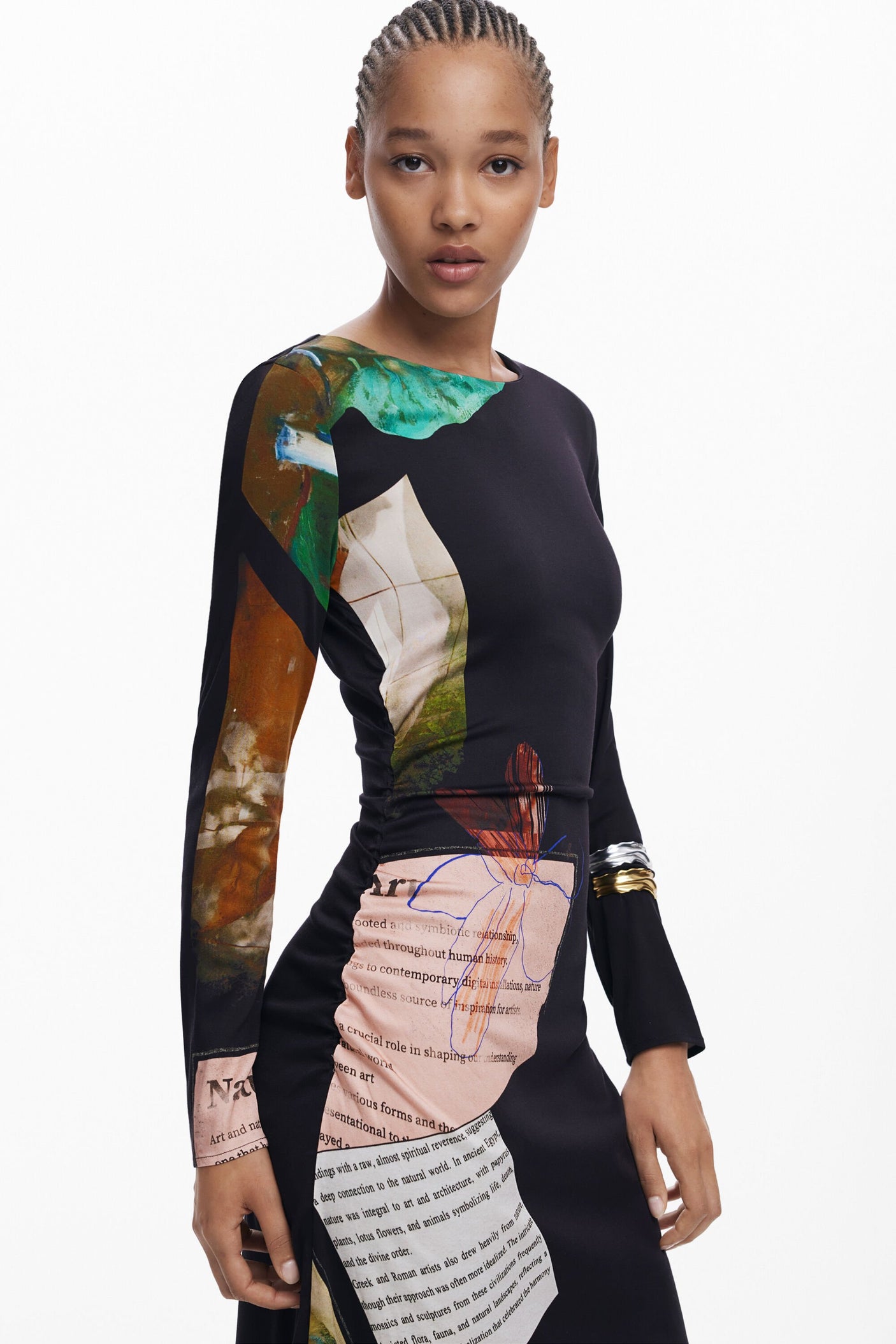 Desigual - Collage asymmetrical dress