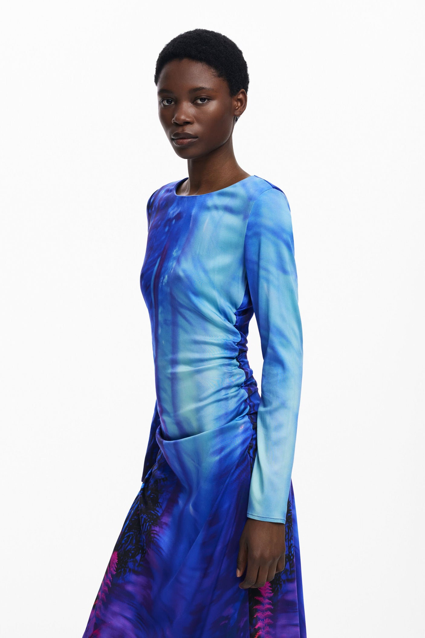 Desigual - Asymmetric landscape dress