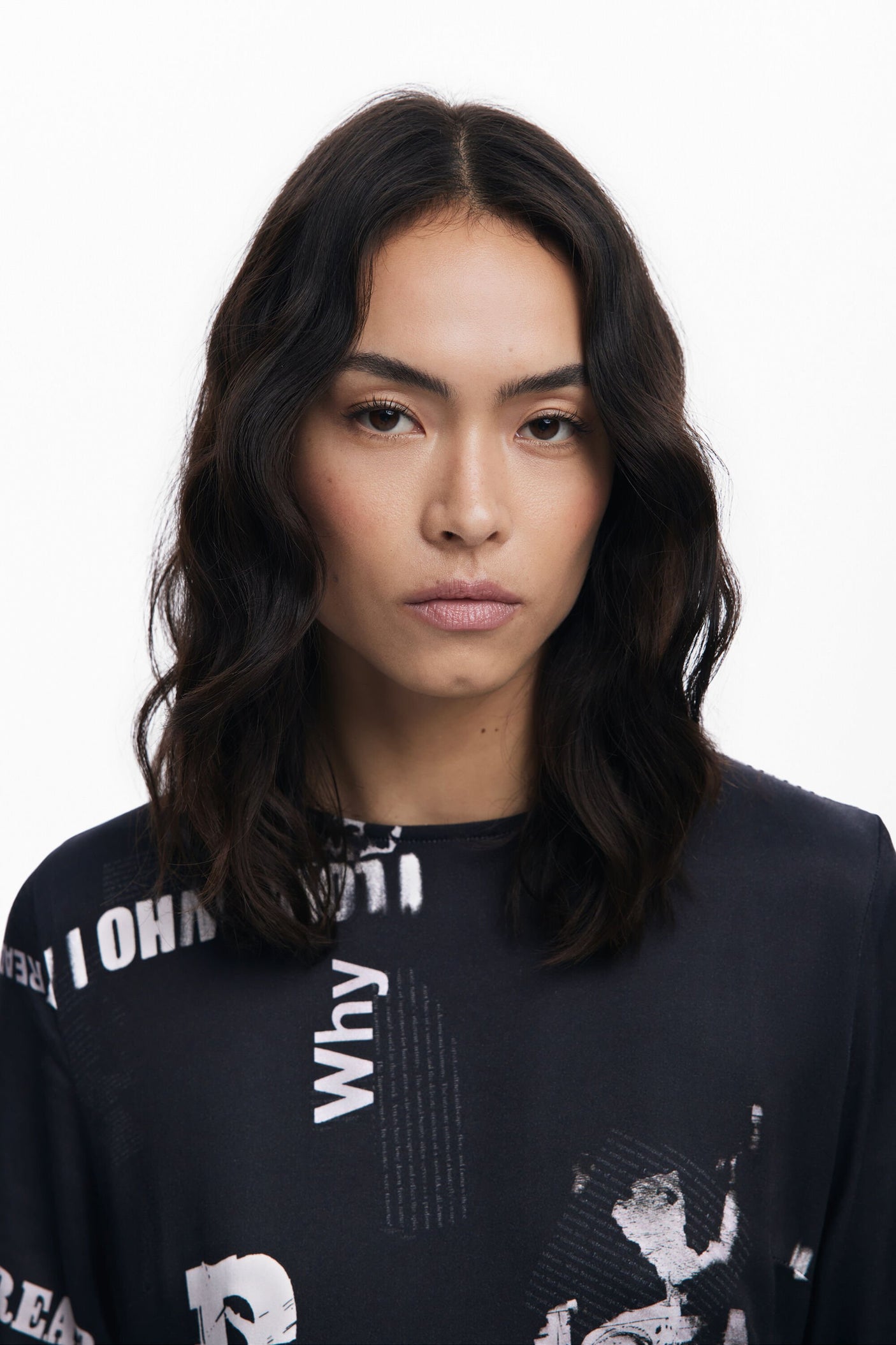 Desigual - Short newspaper dress