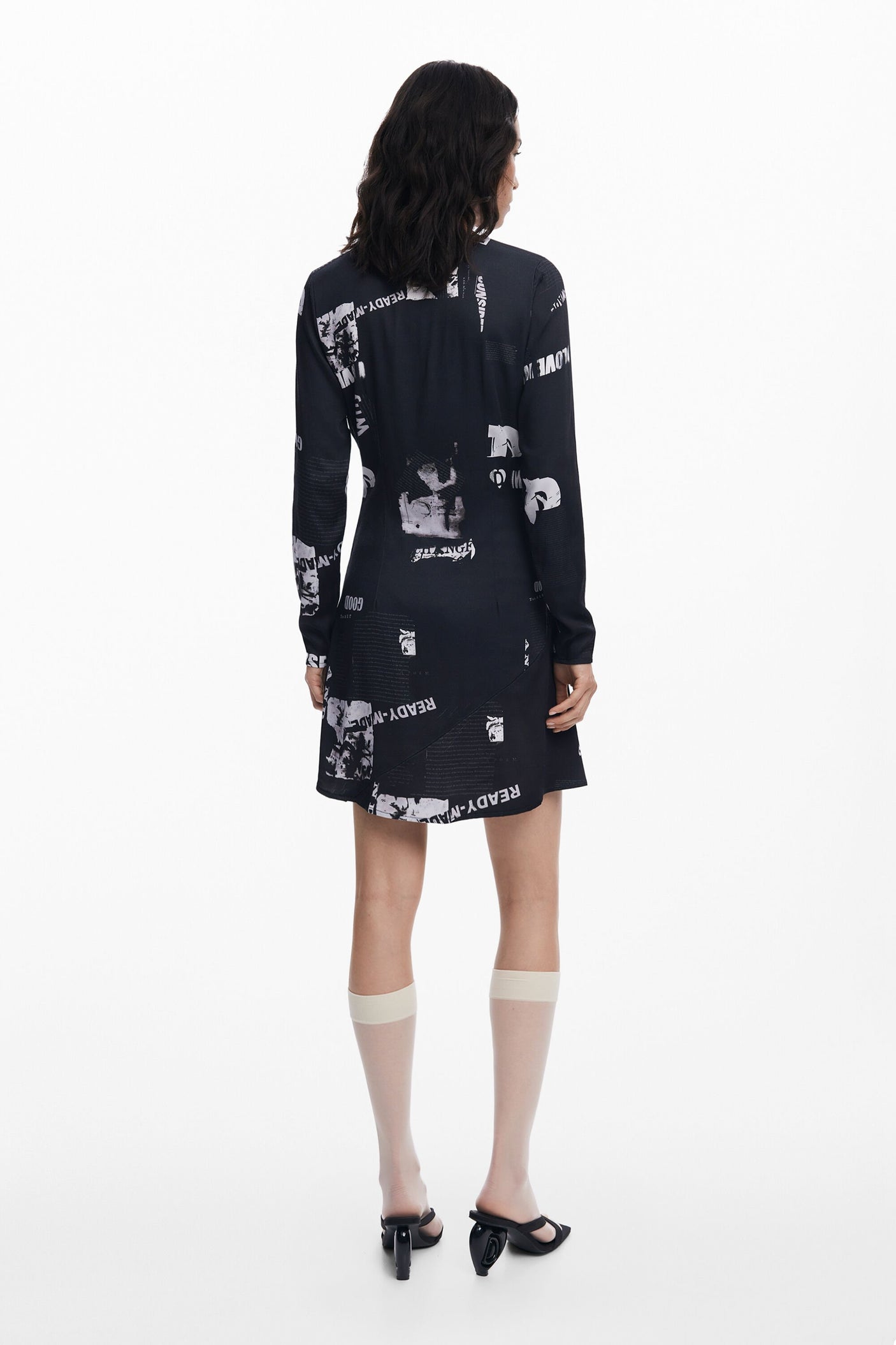 Desigual - Short newspaper dress