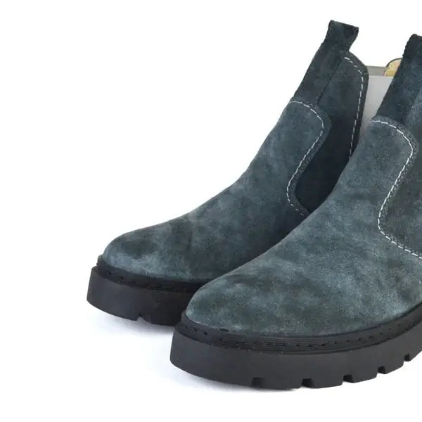 Leazus - Leather Chunky Boot - S-4001 GRAY