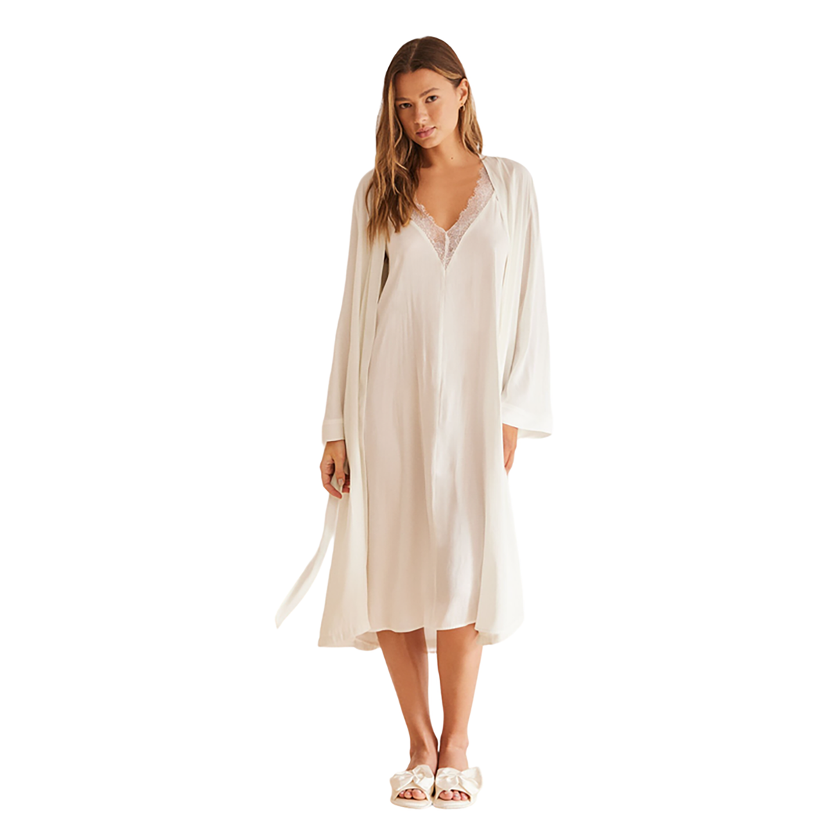 Women Secret - Long satin robe - Sold by FIG