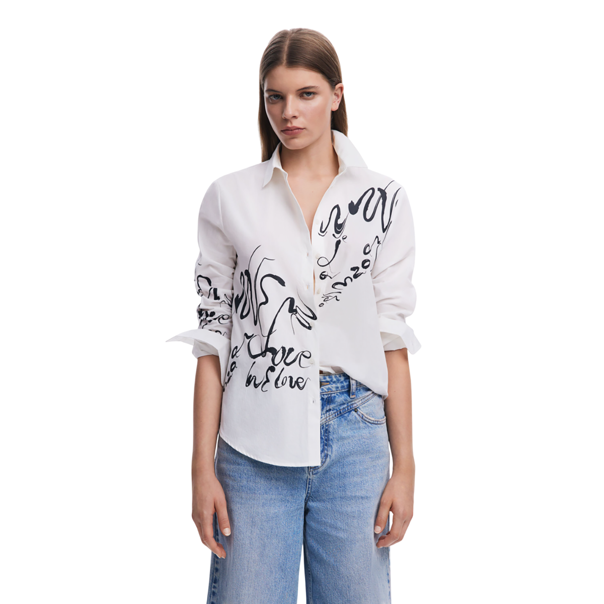 Desigual - Ink letter shirt - Sold by FIG