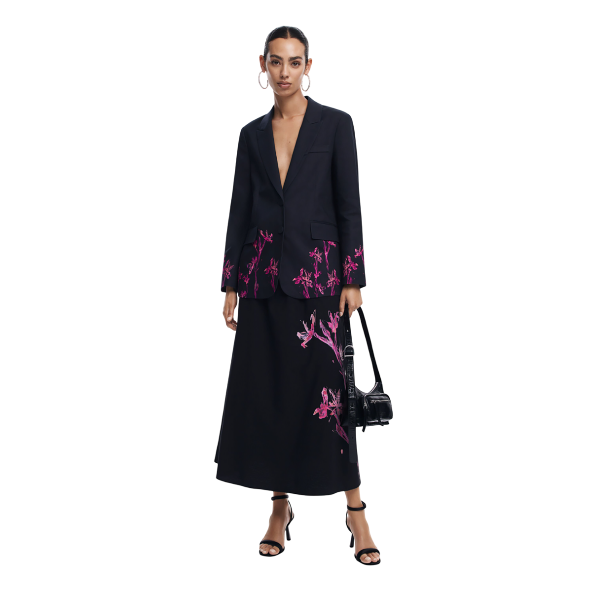 ديسيجوال - تنورة ميدي الأوركيد - بيعت من قبل اف اي جي