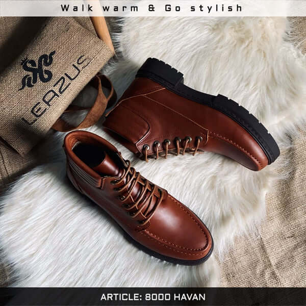 Leazus - Leather Bold Halfboot- 8000 HAVAN