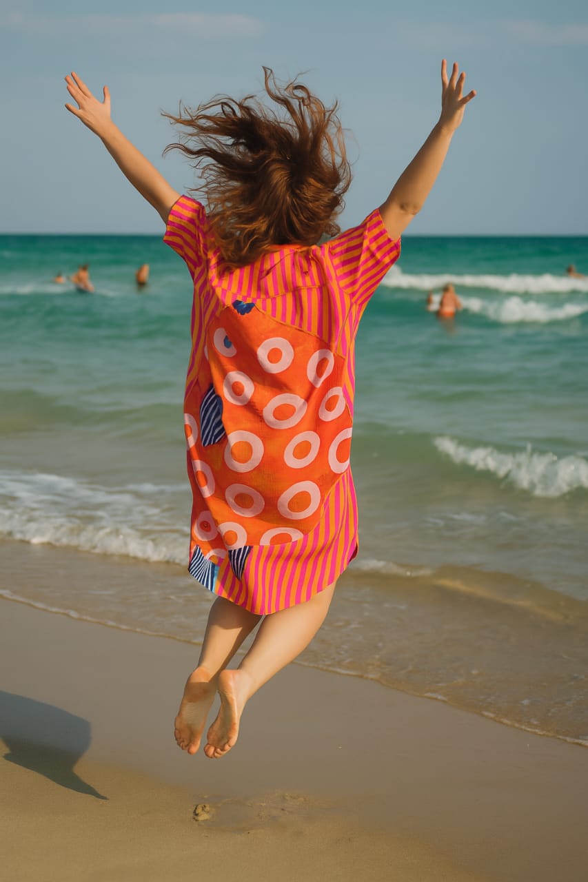MR. joe - Playful Colorful Oversize Beach Cover-Up