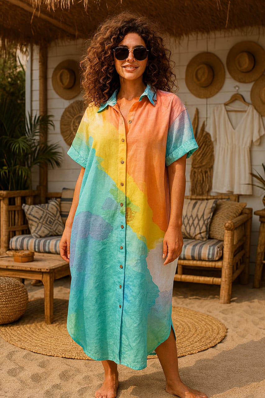 MR. joe - Playful Colorful Oversize Beach Cover-Up