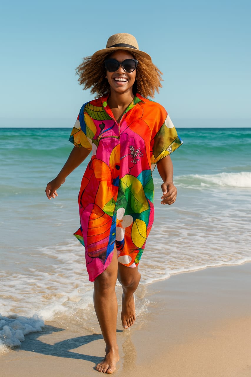 MR. joe - Playful Colorful Oversize Beach Cover-Up