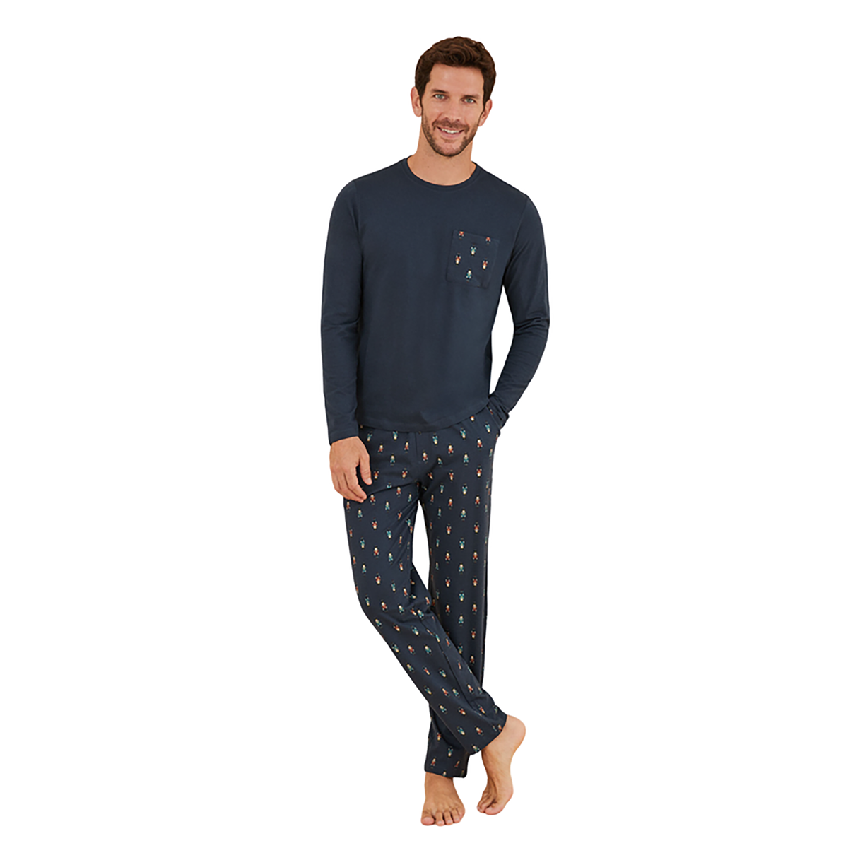 Women Secret - long men's pajamas with Nutcracker pattern - Sold by FIG