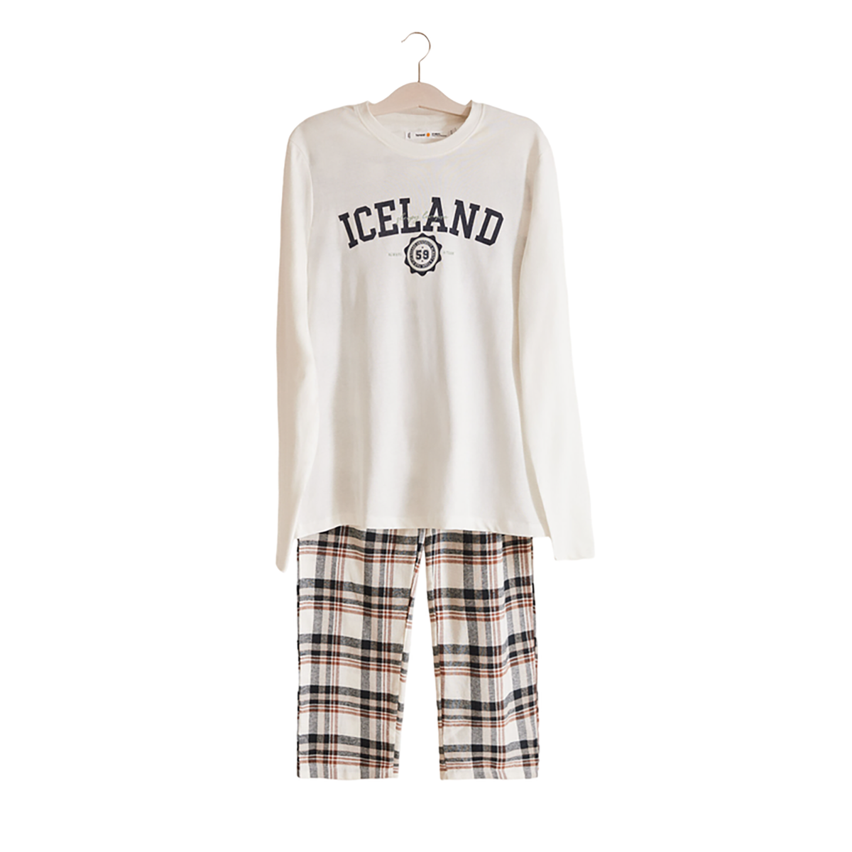 Women Secret - Checkered, long men's cotton pajamas - Sold by FIG