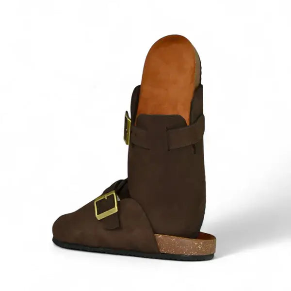Leazus - Leather SnapClog - Brown