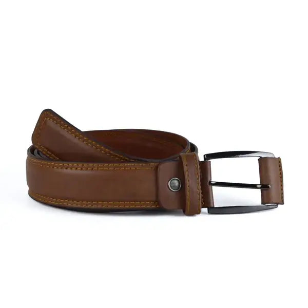Leazus - Leather Semi formal belt - 2B-112 BROWN