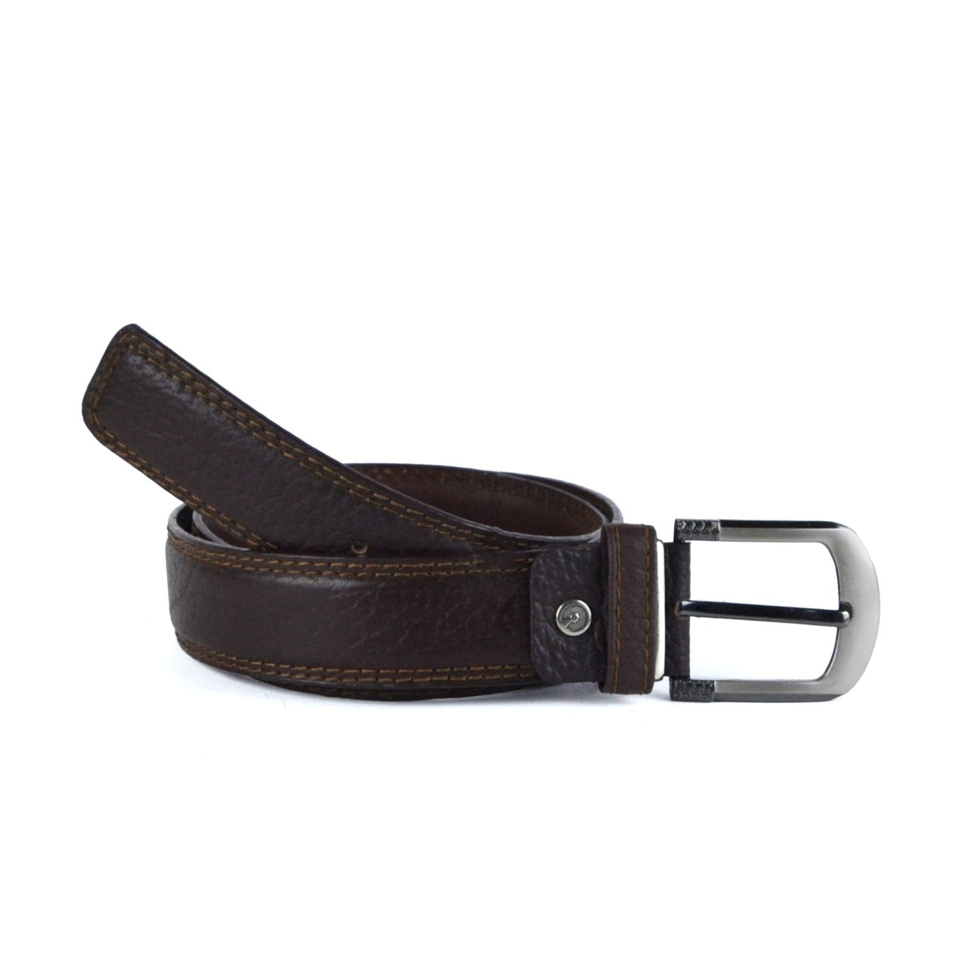 Leazus - Leather Semi formal belt - 2M-12 BROWN
