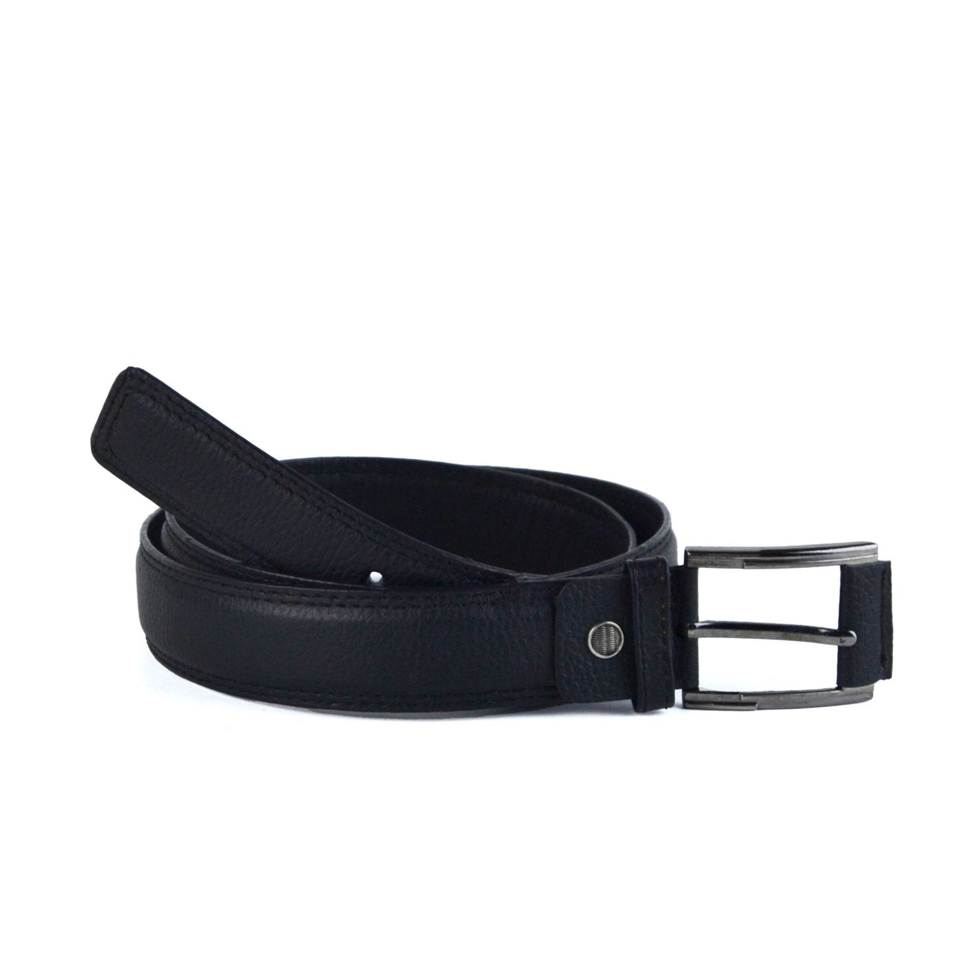Leazus - Leather Semi formal belt - 2MM-11 BLACK