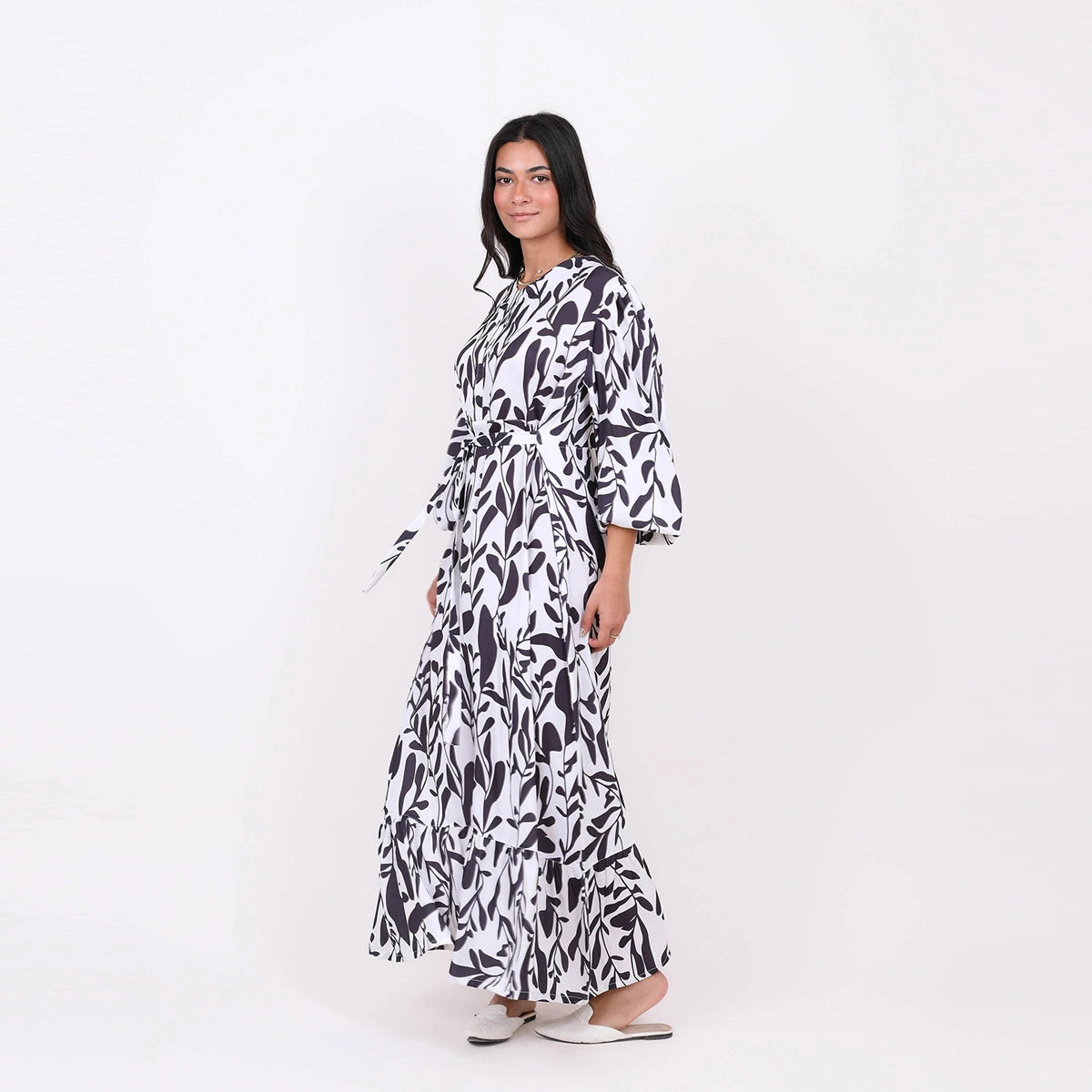 Just For Woomen - Printed satin dress