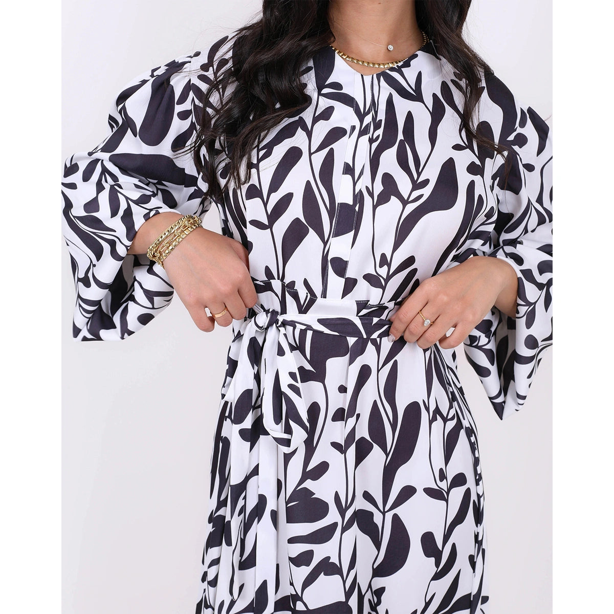 Just For Woomen - Printed satin dress