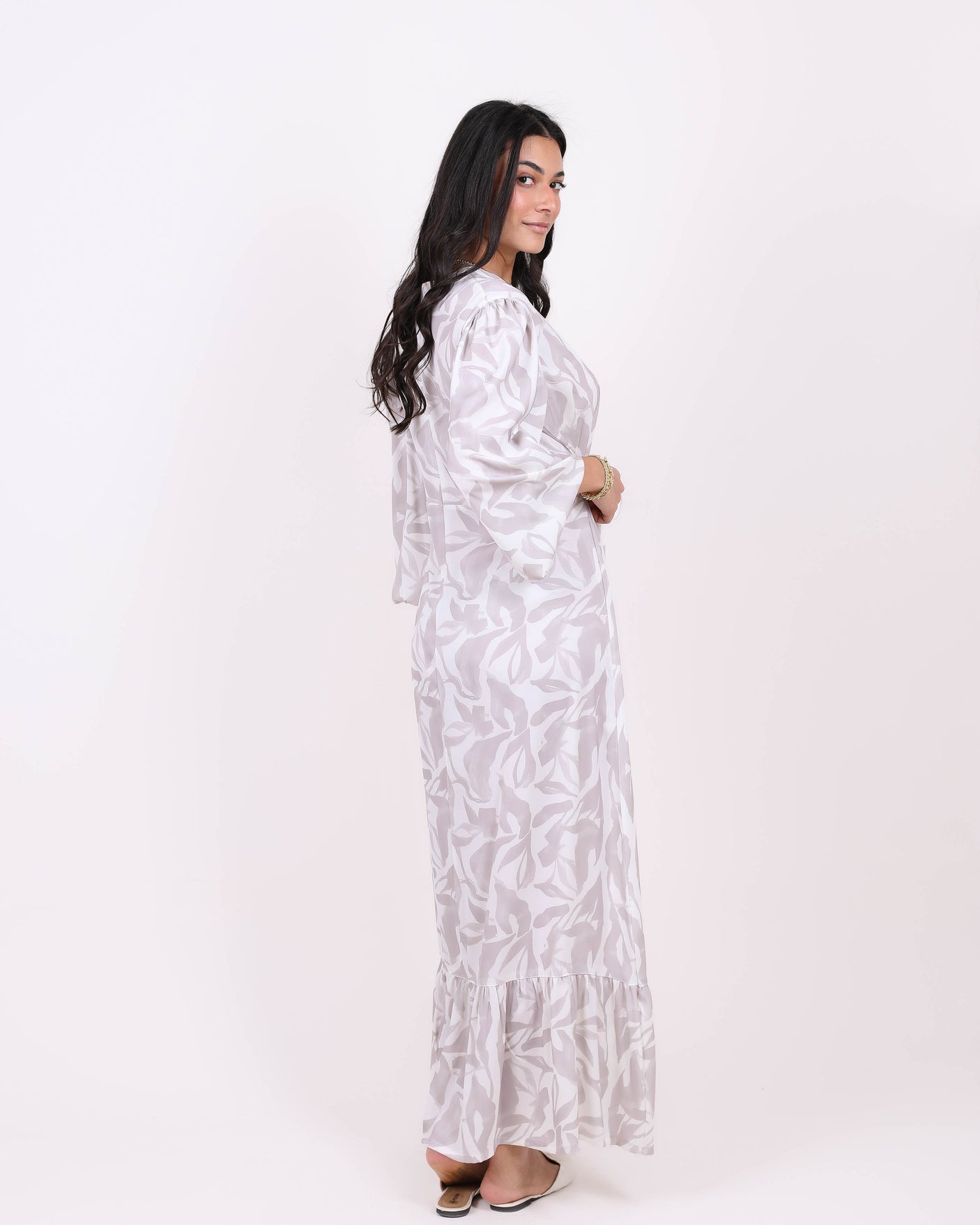 Just for Women - Printed satin dress