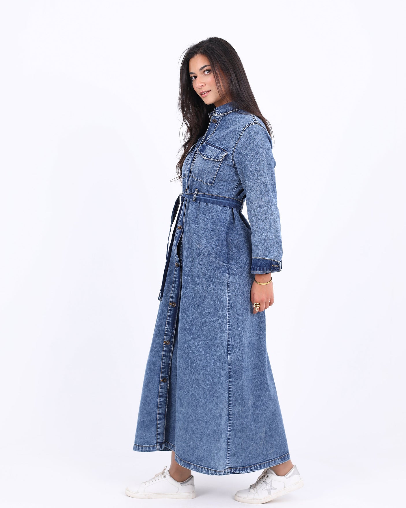 Just for Women - Denim Dress with Belt