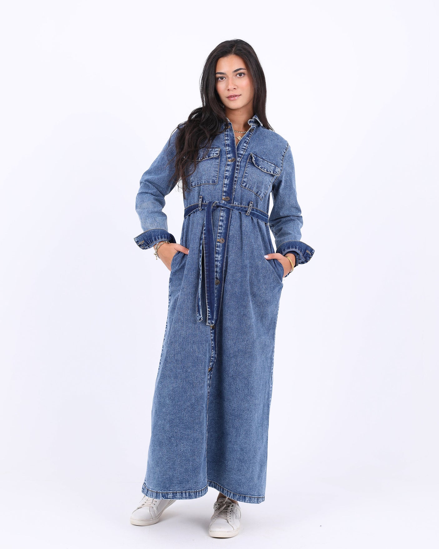 Just for Women - Denim Dress with Belt
