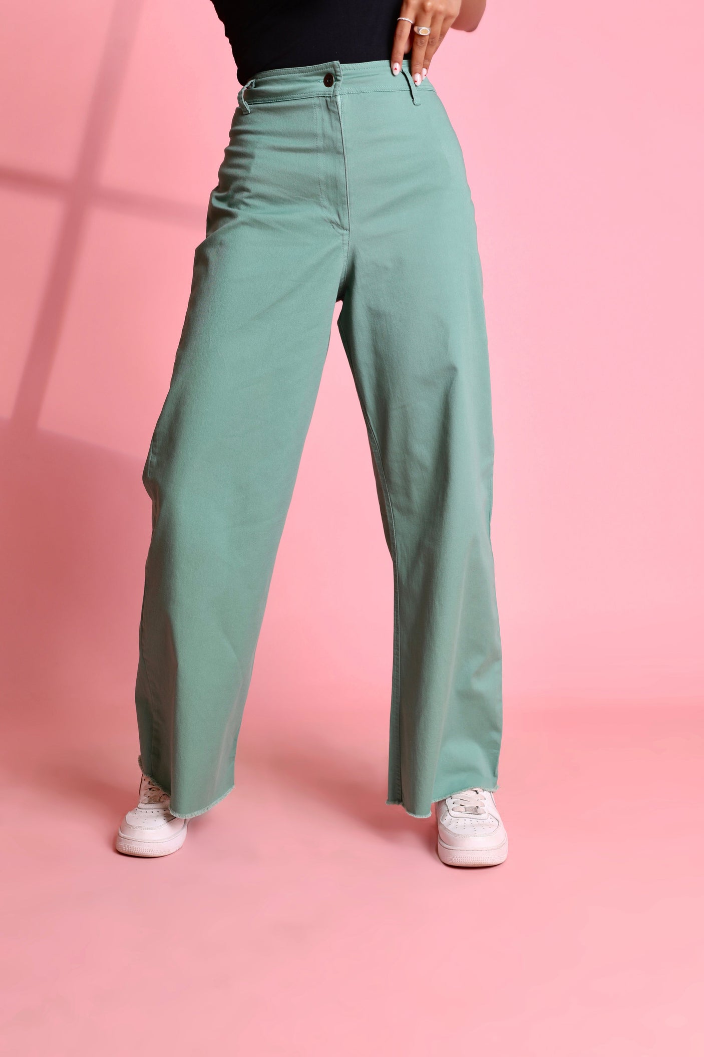 Just for Women - Wide Leg Gabardine Pants