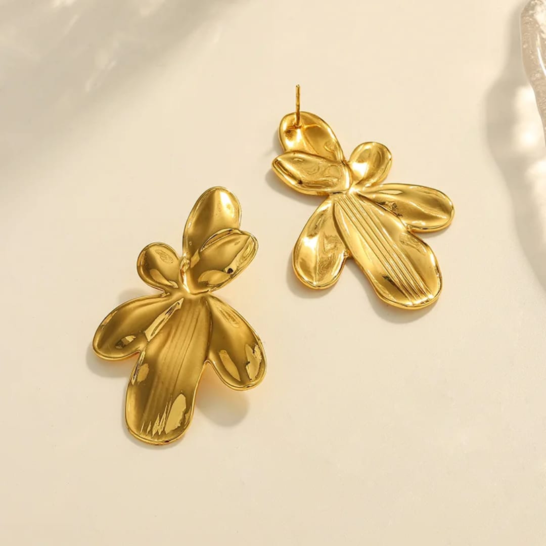 Golden Flower Earrings