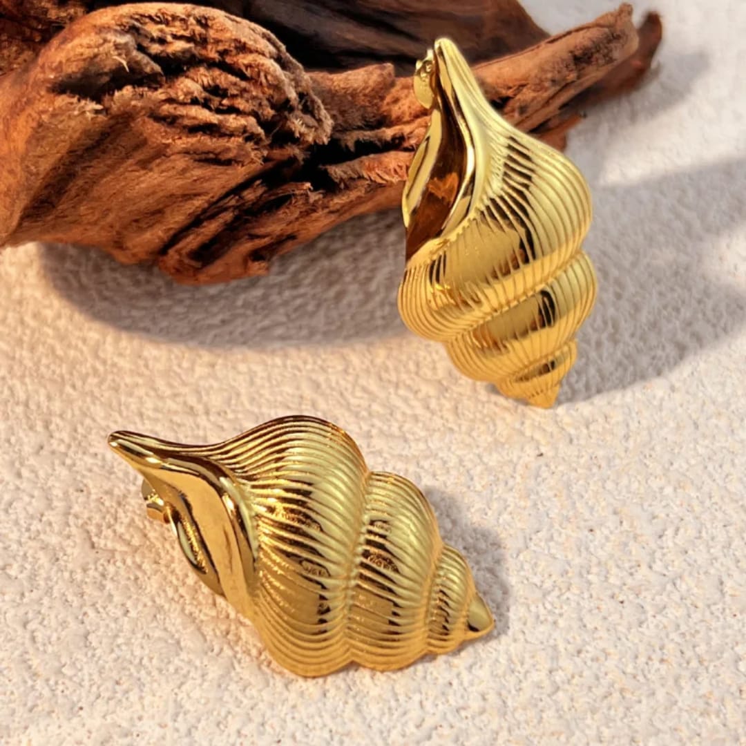 Gold Shell Earrings