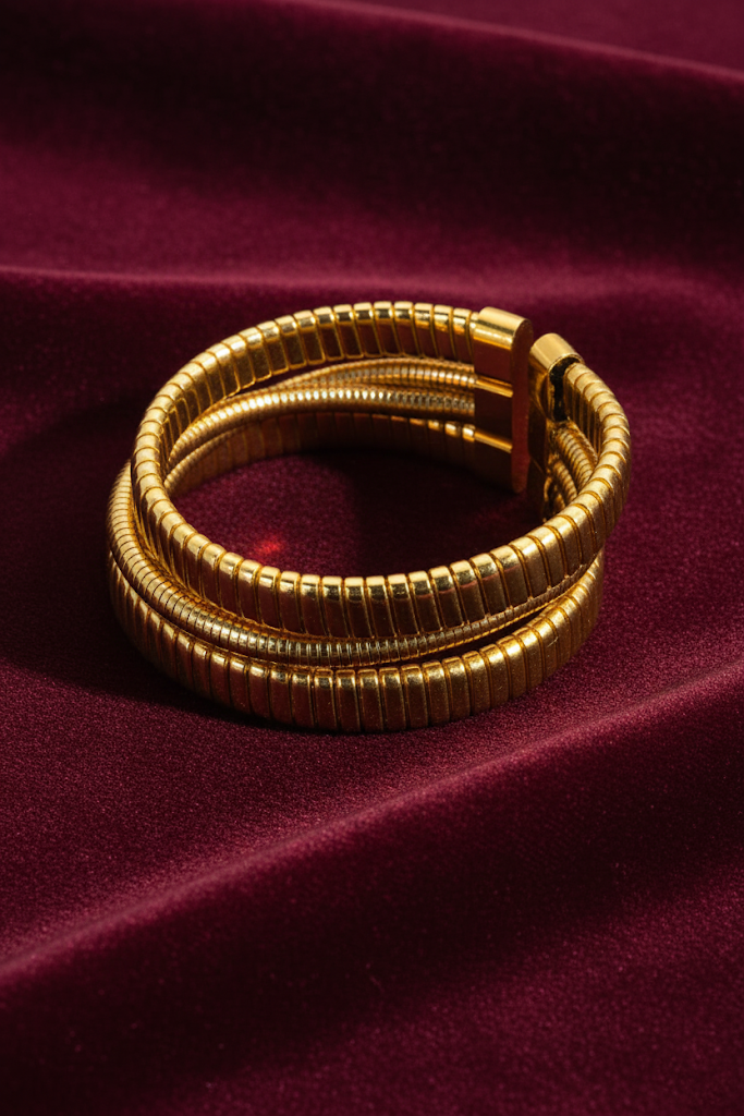 Elegant Multi-Layered Gold Bracelet