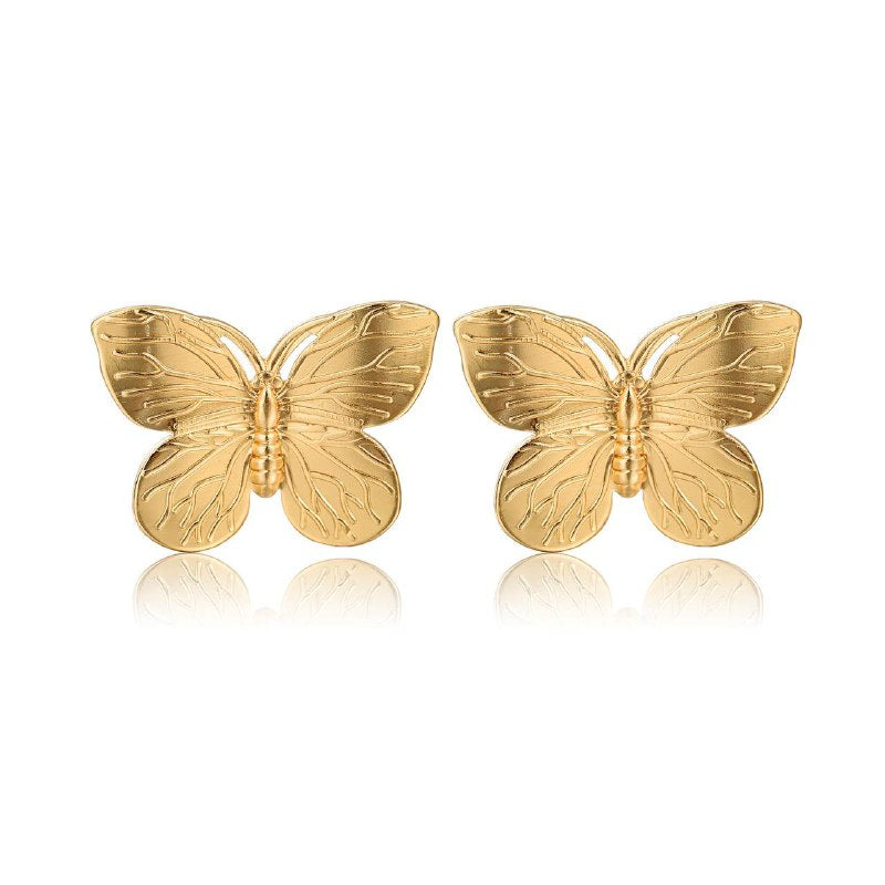 Gold Butterfly Earrings