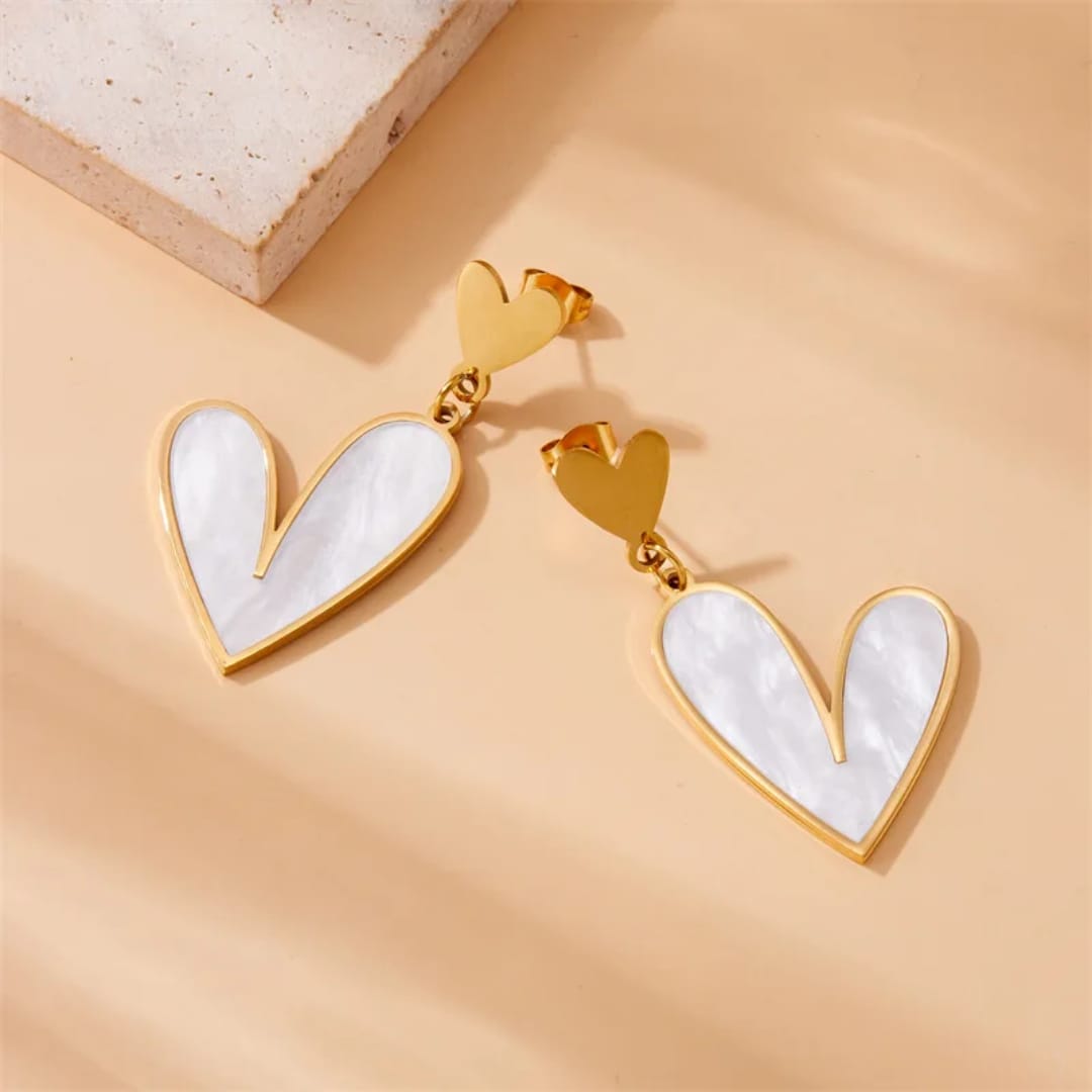 Stainless Steel Heart Earrings