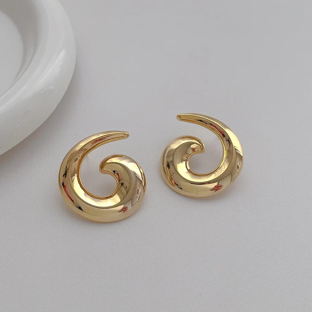Gold Twisted Earrings