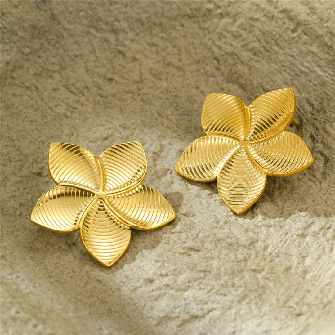 Golden Flower Earrings