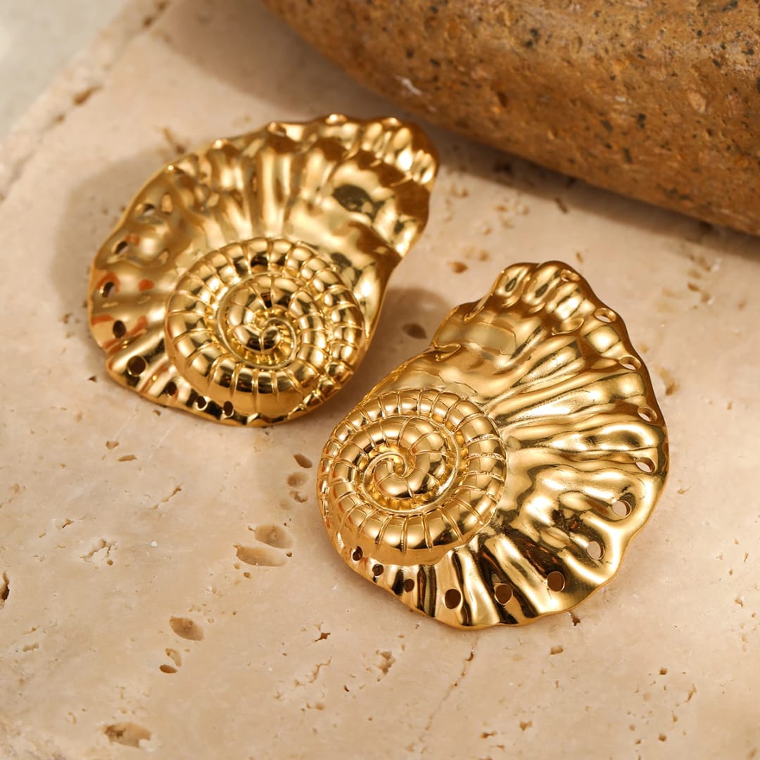 Gold Shell Earrings