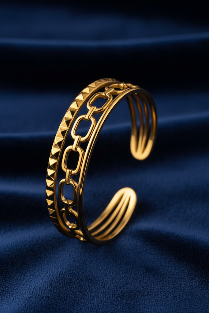 Elegant Tripple Gold Bracelet