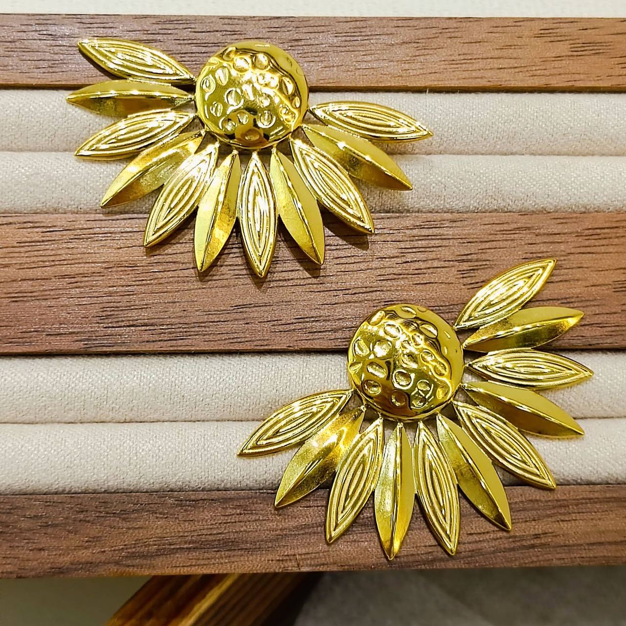 Golden Sunflower Earrings