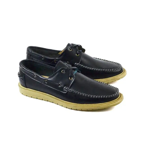 Leazus - Leather Casual Shoes - SPAGU Black