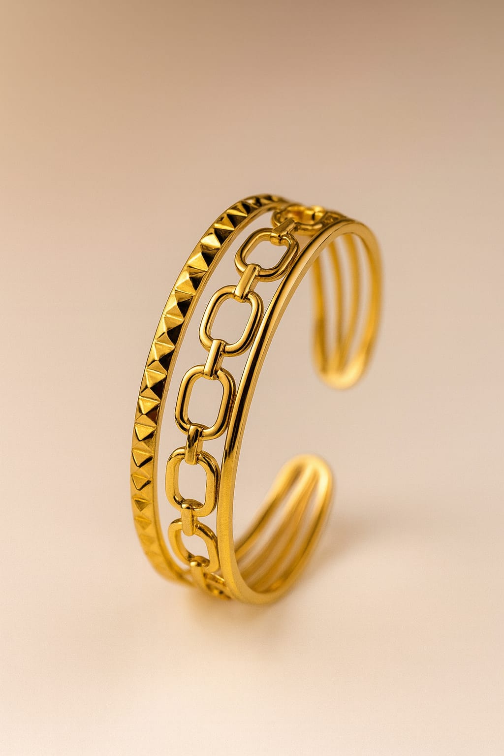 Elegant Tripple Gold Bracelet