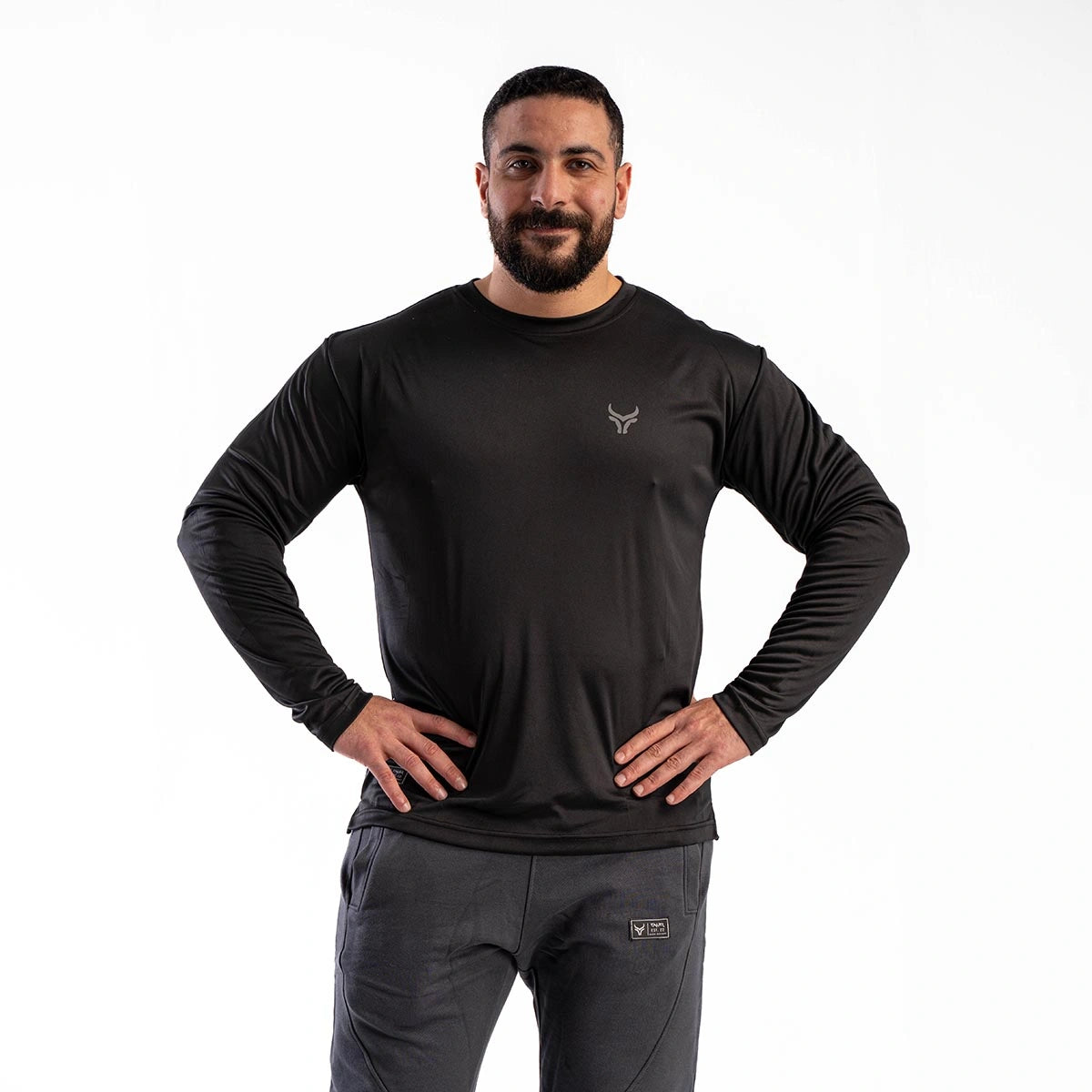 تاور - تي شيرت رياضي بأكمام طويله للرجال